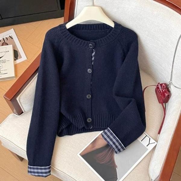 니트 가디건 셔츠 레이어드 스타일리쉬 여성 아우터