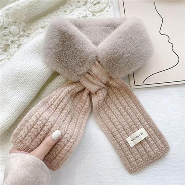 5가지 색상 부드러운 패션 쁘띠 퍼머플러 겨울목도리 겨울머플러 인조 퍼머플러 여자머플러