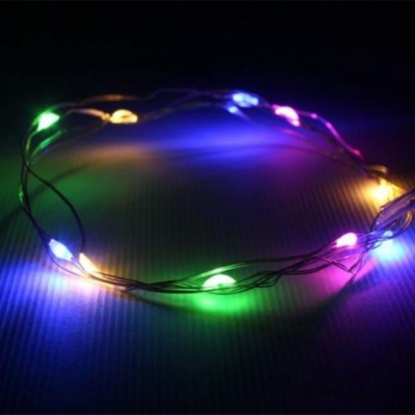 뚝딱 LED와이어실전구 1mm 10구 칼라 꾸미기