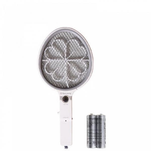 삼정 휴대용 야광 해충킬러 No.415763 190x480mm 화이트 전자 모기채 파리채