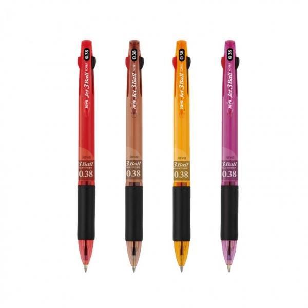 자바 제트3볼 3색 볼펜 0.38 0.5 0.7 1.0 mm