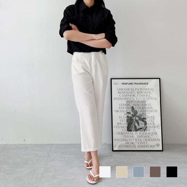 델라라 9부 린넨 포켓 통바지 SD-230350