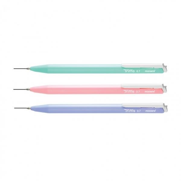 모나미 트리피스 볼펜 0.7mm 파스텔컬러 12개입 삼각볼펜