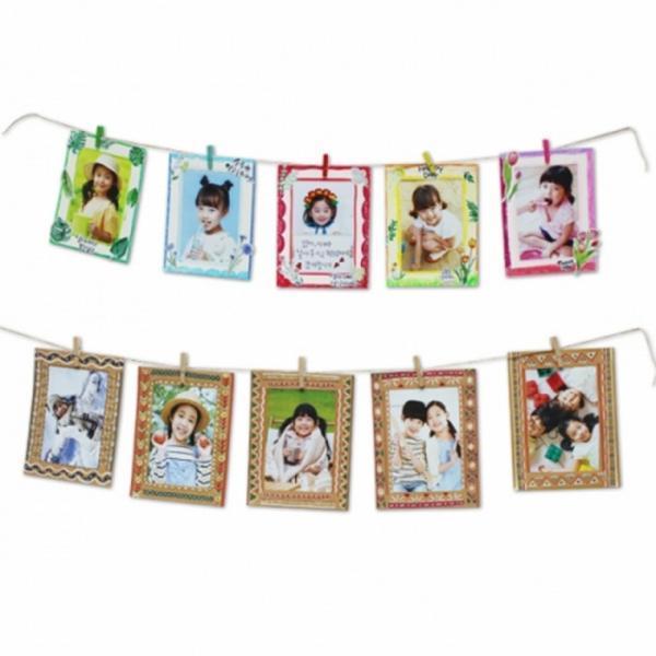 페이퍼 가랜드 중 컬러 시리즈 만들기 교구 재료