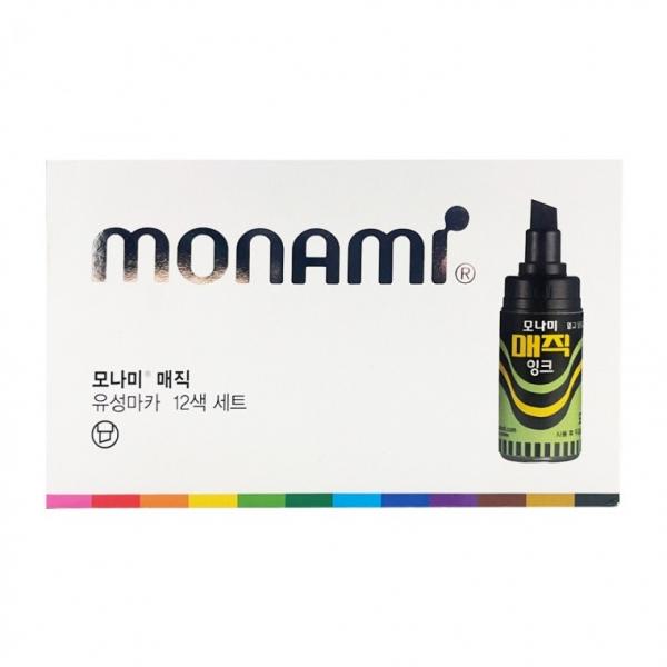 모나미 병매직 12색 세트 사각닙
