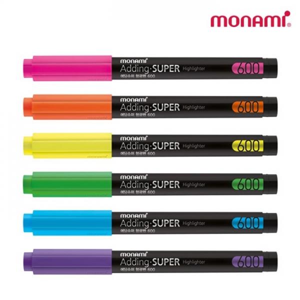 모나미 에딩 슈퍼 형광펜 600 낱개