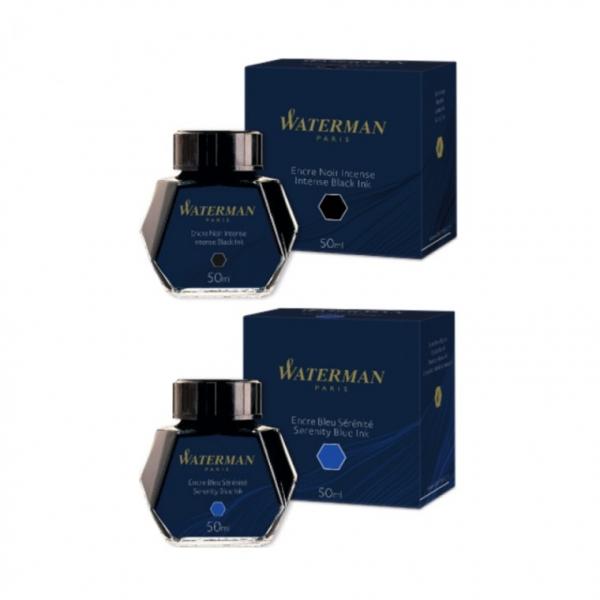 워터맨 병잉크 50ml 블랙 블루