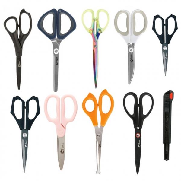 피스 블랙 컬러 양손 안전가위