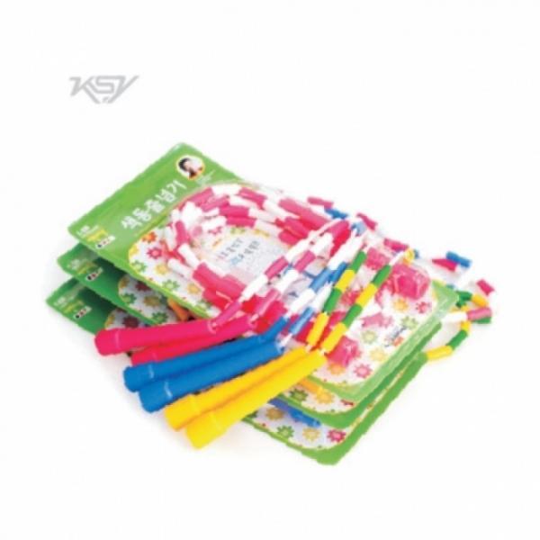 김수열줄넘기 유아 어린이 색동 줄넘기 K-320