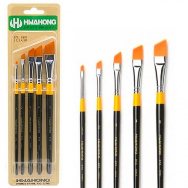화홍 사선붓 구성붓 972 5본조 세트