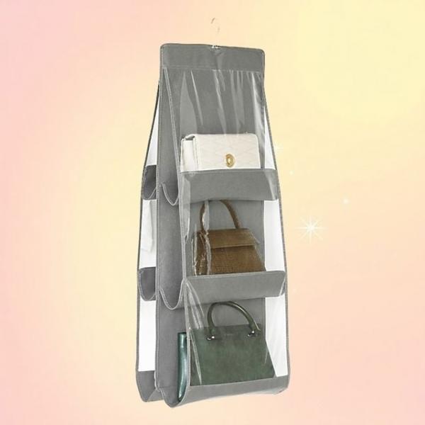 옷장속 가방 정리함 투명 폴딩 6칸 공간활용 먼지방지