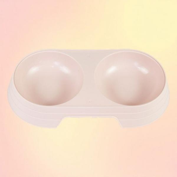 애견 밥그릇 라운드형 디스펜서 2구 분리형 급식기