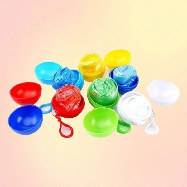 휴대용 얇은우의 남녀공용 비옷 우비볼 레인코트 캡슐