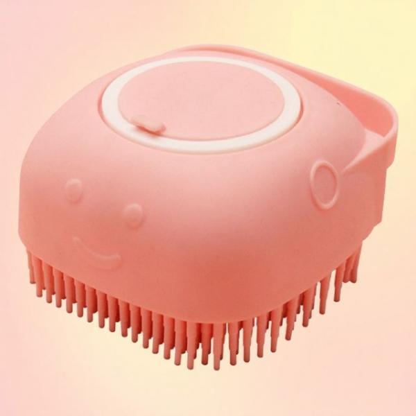 반려동물 목욕브러쉬 샴푸펌핑 일체형 털제거 마사지