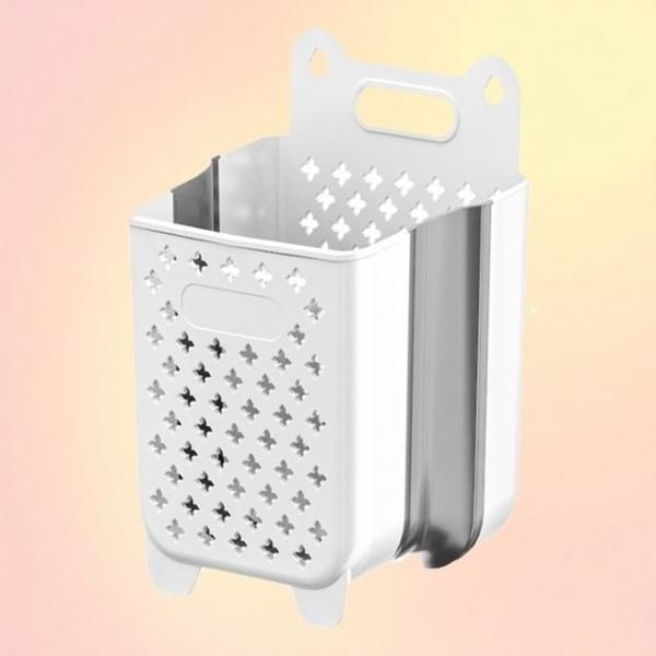 벽걸이형 빨래분리함 빨래통 통기성 실리콘 접이식