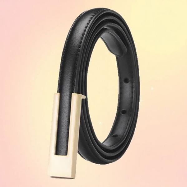 여성 심플 가죽벨트 사각버클 캐주얼밸트 슬림 밸트