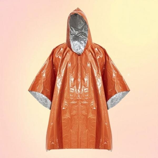방한 방수 비상용 판초우비 비옷 작업 여행 캠핑 양면