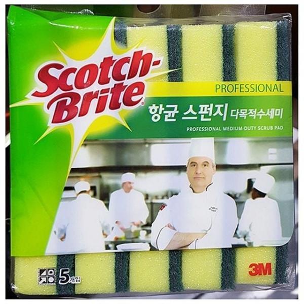 항균 스펀지 수세미(3M 5매)