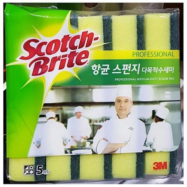 항균 스펀지 수세미(3M 5매)
