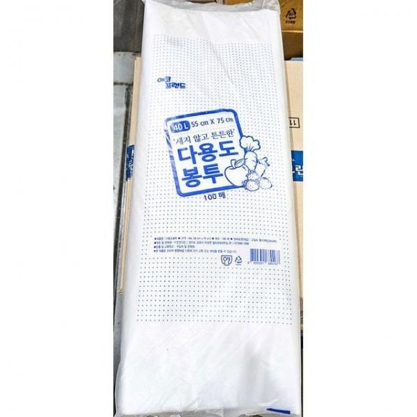 다용도봉투(에코프랜드 흰색 40L 55x75cm 100매) X10