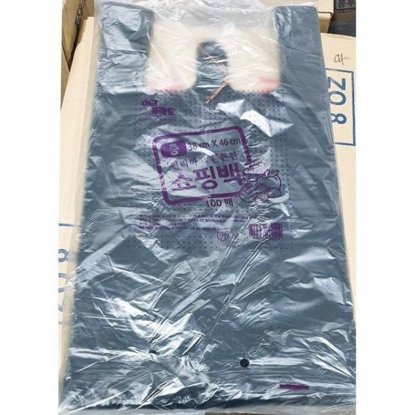 에코프랜드 비닐쇼핑백검정색 중 38x46cm 100매