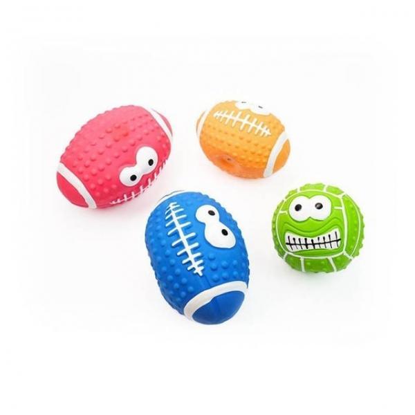 반려동물 말랑 댕럭비 삑삑이 장난감