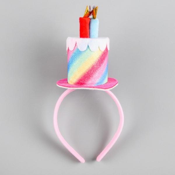 러블리케익머리띠(레인보우) 기념일 축하 생일 파티