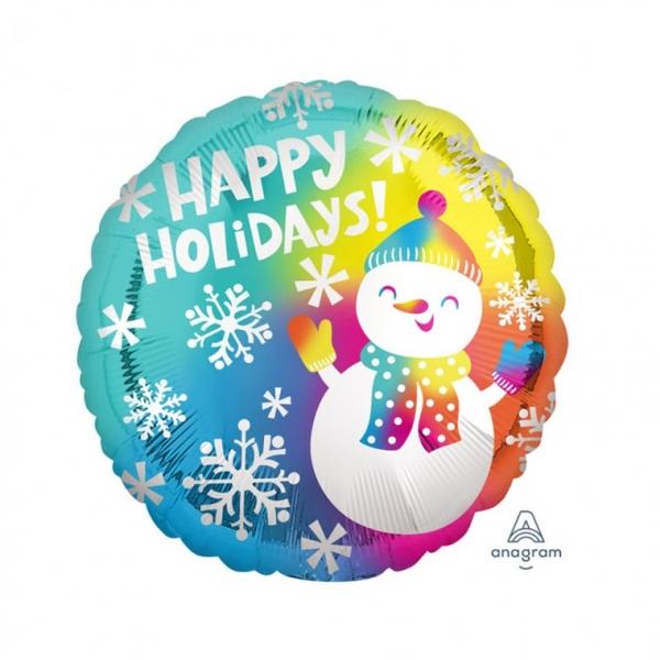 크리스마스은박풍선(45cm)해피홀리데이즈스노우맨
