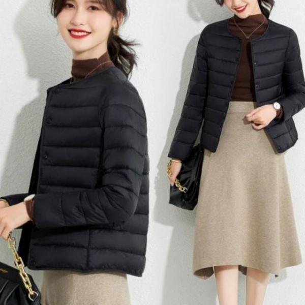 여성 가을 겨울 따뜻한 가벼운 경량 패딩 점퍼 자켓 패딩 숏 용 레이어드 겨울 점퍼 이너 여성 경량