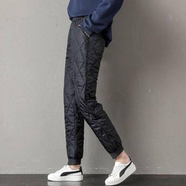 여자패딩바지 발몰절개 겨울 골프바지 패딩팬츠 허리 밴딩 여성 겨울 골프 밴딩 바지 팬츠 패딩 여자