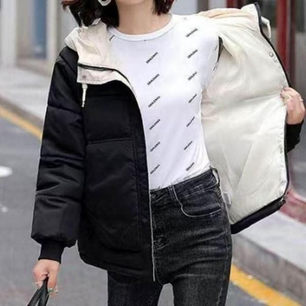 여성 2컬러 투톤컬러 포인트 데일리 후드 패딩점퍼 여자 잠바 점퍼 잠바 여성 패딩 여자