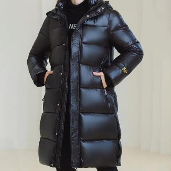 세련된 여성 롱패딩 캐주얼하면서도 스타일리쉬한 적당한 길이감 데일리 롱후드점퍼 롱패딩 세련된 겨울