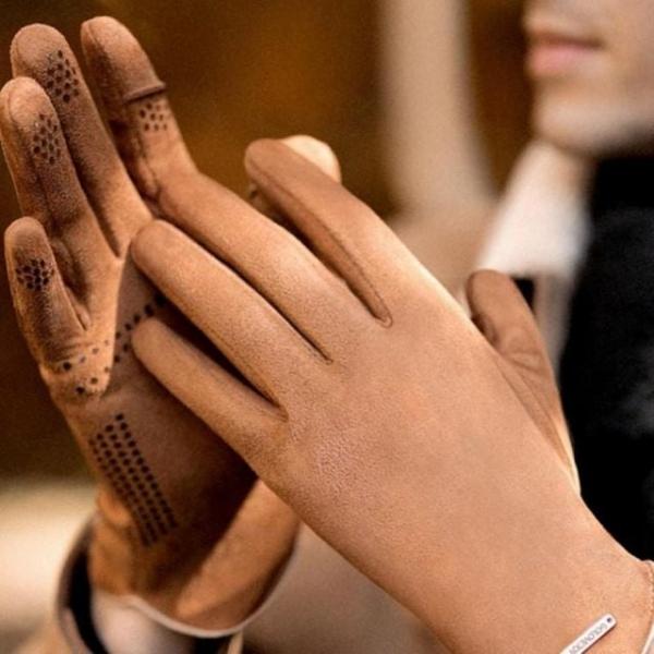 프리미엄 스웨이드 슬림핏 장갑 남성용 논슬립 투컷 겨울 방한 장갑 자전거장갑 여성 패딩장갑 벙어리장갑