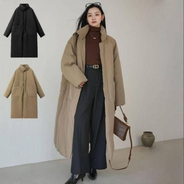 재킷형 여성 오버핏 스타일리시 한겨울 패딩점퍼 하이넥 여성 롱패딩 따뜻한점퍼 캐주얼패딩 패션점퍼