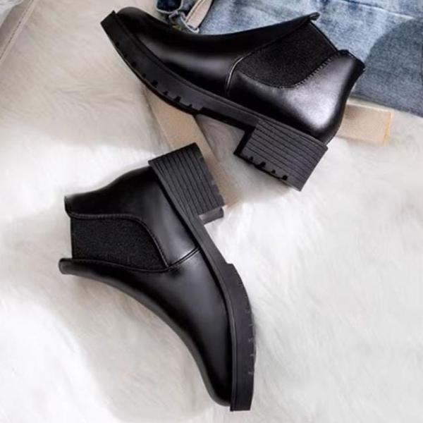 여성용 앵클부츠 데일리 패션 통굽 마틴부츠 겨울방한 부츠 방한 스웨이드 여성 앵클 폴딩 롱