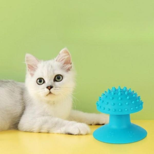 고양이 셀프 브러쉬 흡착식 장난감 털 관리 마사지 코너브러쉬 고양이 머 애완동물용품 그루 밍브러쉬