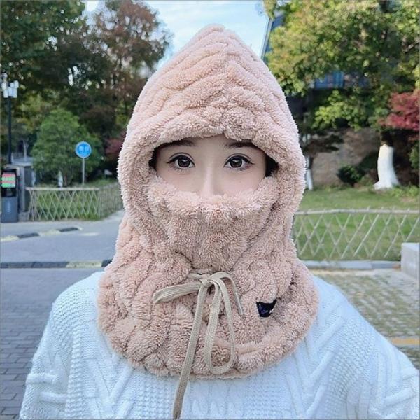 여성 포근한 바라클라바 풀커버 후드워머 겨울 방한 넥워머