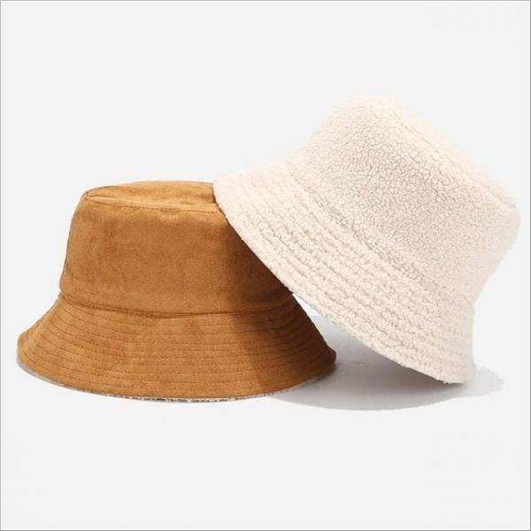 스웨이드 양면 벙거지 방한 뽀글이 안감 겨울모자 버킷햇