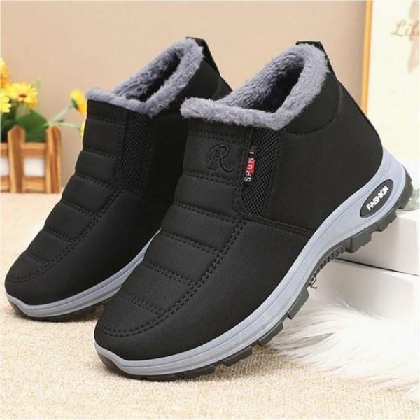 남녀공용 털 슬립온 방한화 겨울 외출용 패딩 슈즈