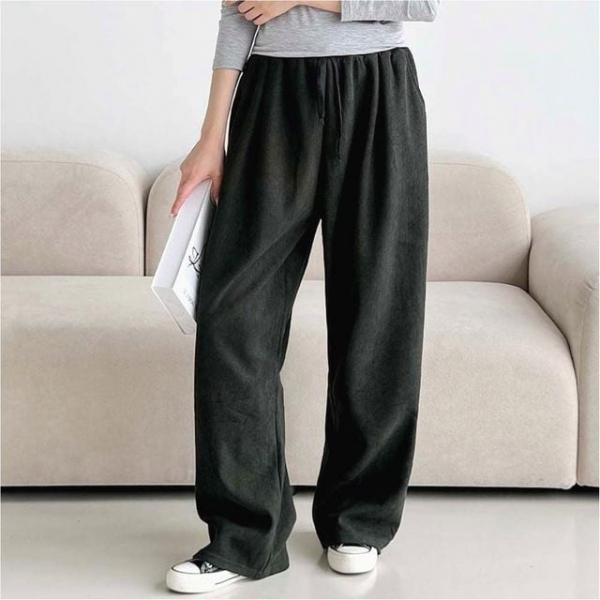 여성 와이드핏 골덴 밴딩 일자팬츠 코듀로이 통바지 5색