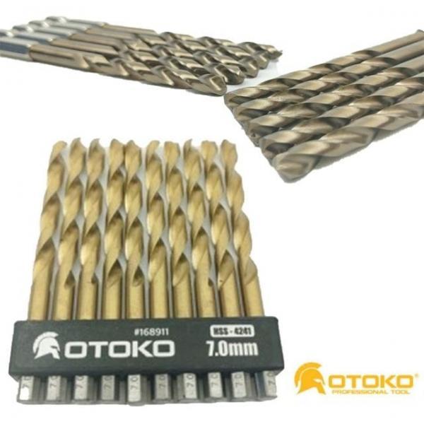 드릴기리 철 PVC 티타늄 코팅 HSS 4241 임팩드릴비트 7.0mm 10pcs+1