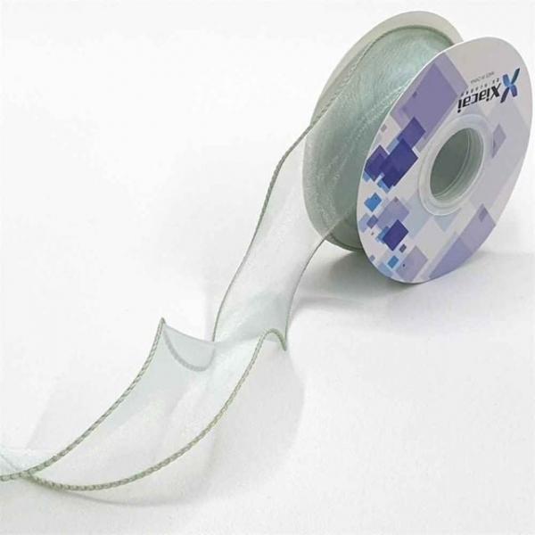 공예 선물 포장 오간디 실루엣 펄 리본끈 민트그린 포장띠지 띠지