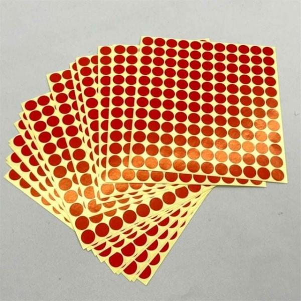 원형 도트 스티커 빨강 15매 13mm 칭찬 투표