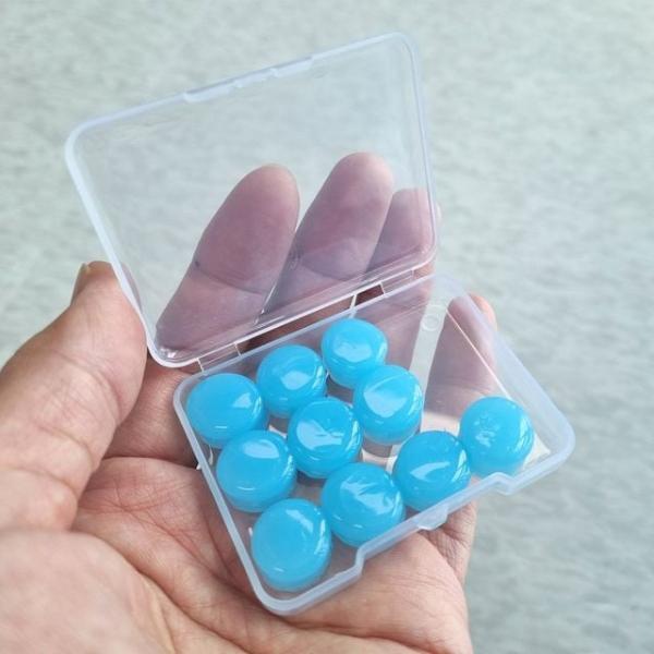 소음차단 실리콘 수면 귀마개 군대 업무용 학습용 12개입