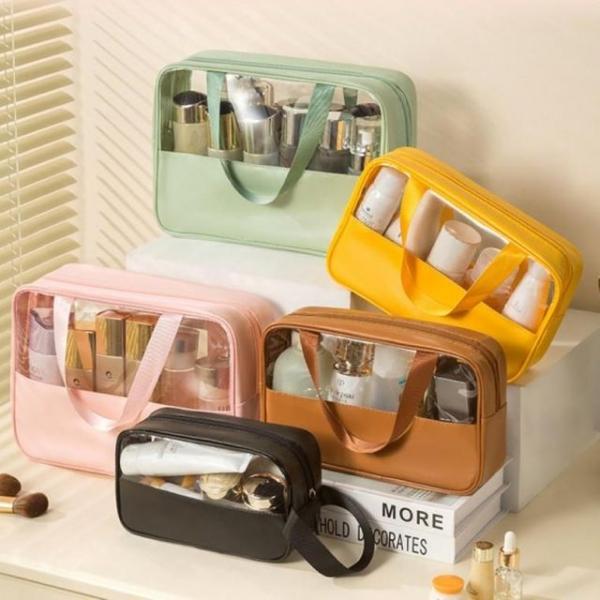 루센트 pu 워시백 세면 파우치 화장품케이스 여행용 목욕가방