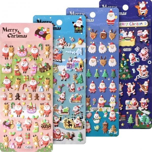 크리스마스 소프트 볼록 스티커 (8개)