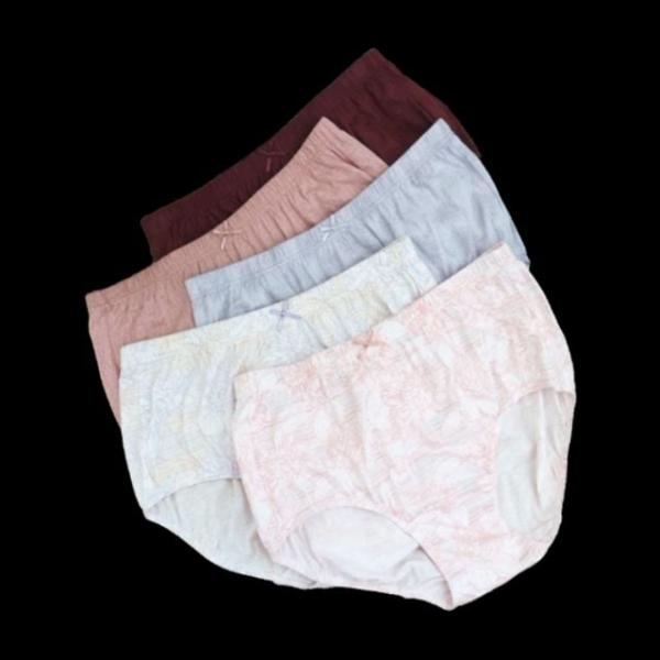 5P 빅사이즈 여자팬티 엄마팬티 할머니팬티 순면 햄팬티 햄라인 큰팬티