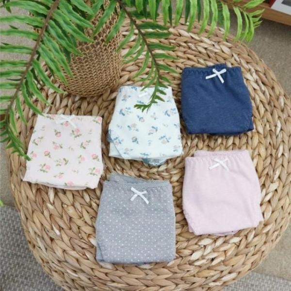 5매입 여성면팬티 스판 임파선팬티 여자삼각팬티 속옷 데일리팬티 요일팬티