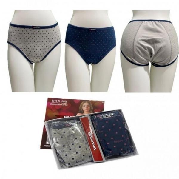 (2매세트) 여성 위생팬티 잔도트 넓은 샘방지 여자팬티세트 생리팬티