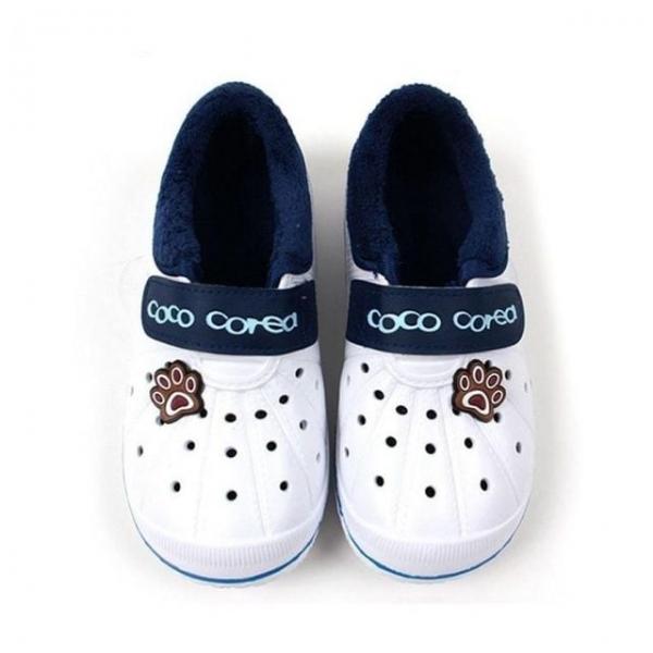 방한실내화 겨울 만능화 블루 50 반도 털신 학생 만능화 학교용신발 아동 초등 실내화 털